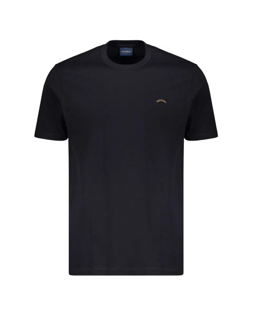 Paul & Shark Black Logo-Patch Short-Sleeved T-Shirt for men