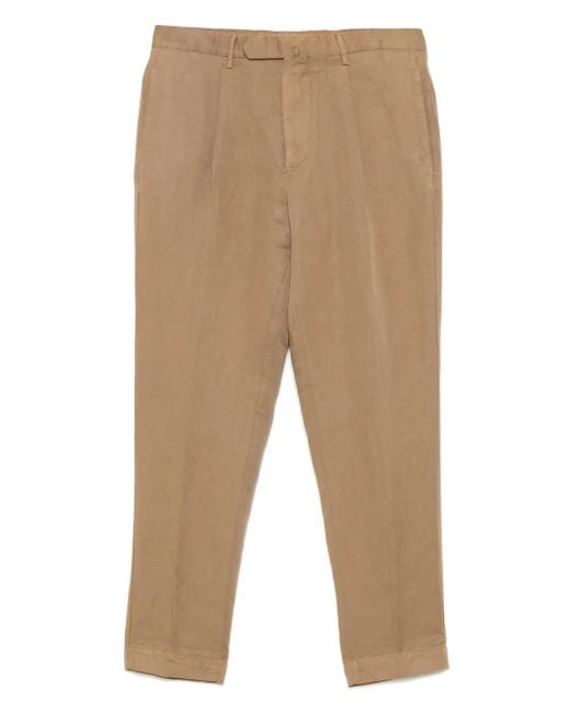 Dell'Oglio Natural Pleated Chinos for men