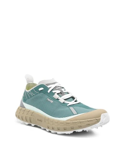 Norda Blue 001A Grid-Pattern Sneakers for men