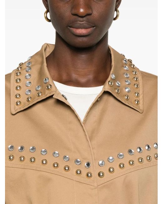 P.A.R.O.S.H. Natural Stud-Embellished Jacket