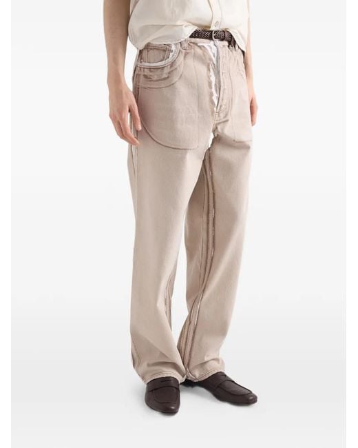 Prada Gray Bull Denim Five-Pocket Jeans for men