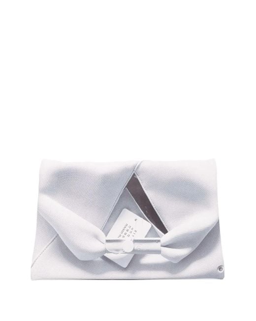 MM6 by Maison Margiela White Trompe L'Oeil Japanese Clutch