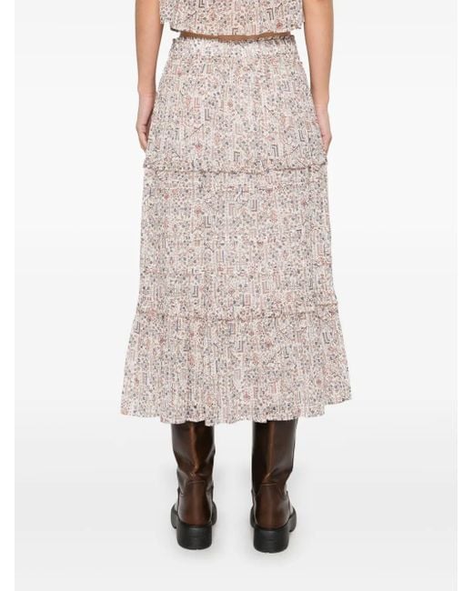 Isabel Marant Natural Diya Midi Skirt