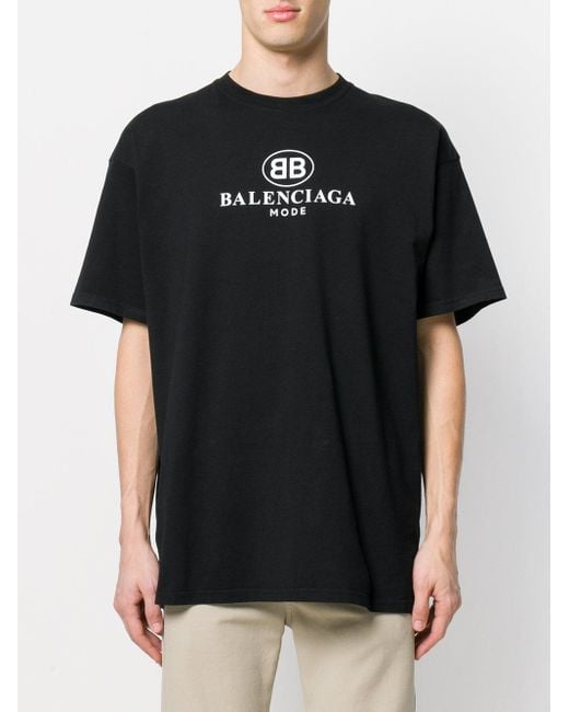 Camiseta con logo Balenciaga de hombre de color Negro | Lyst