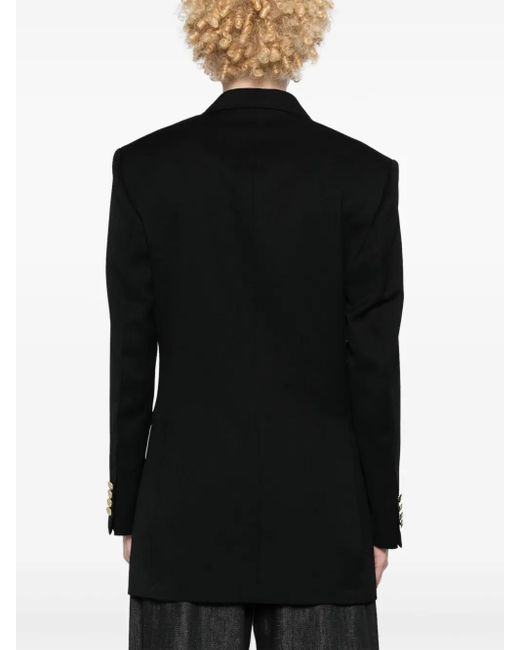 Victoria Beckham Black Peak-Lapels Double-Breasted Blazer