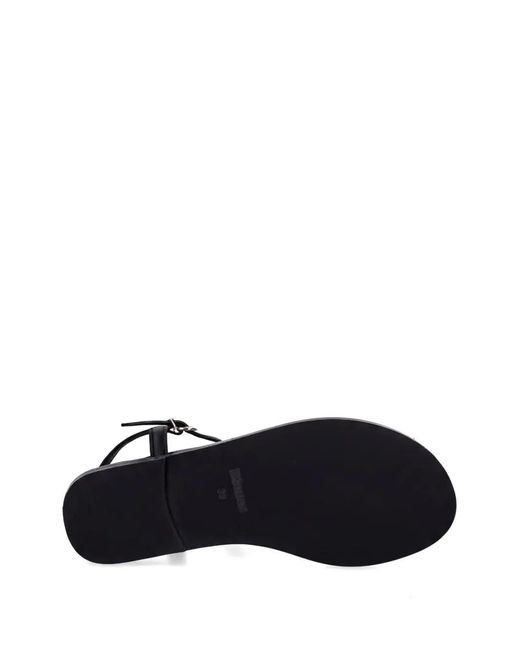 Blauer White Ashley02/Lea Quilted-Footbed Flat Sandals