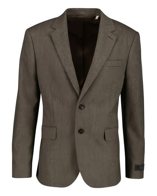 Gant Green Flannel Herringbone Suit for men