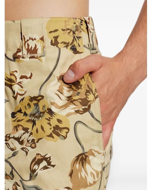 KENZO Metallic Floral-Print Jeans for men