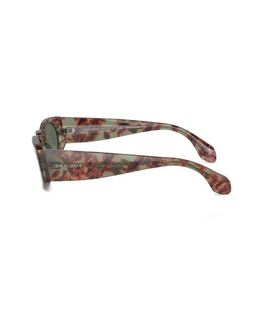 Giorgio Armani Green Geometric-Frame Sunglasses for men