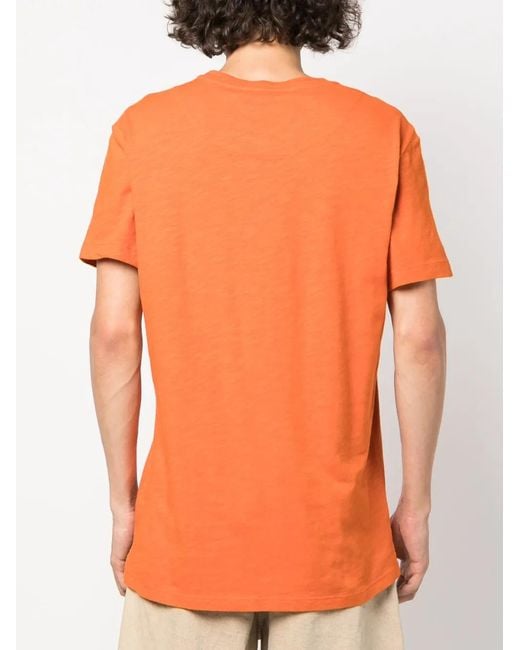 Orlebar Brown Orange Patch-Pocket T-Shirt for men