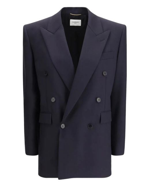 Saint Laurent Blue Blazers & Vests