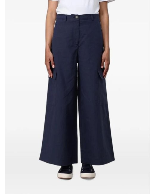Colmar Blue Wide-Leg Cargo Pants