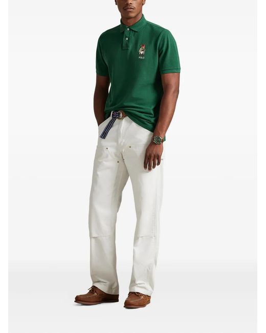 Polo Ralph Lauren Green Embroidered Polo Shirt for men