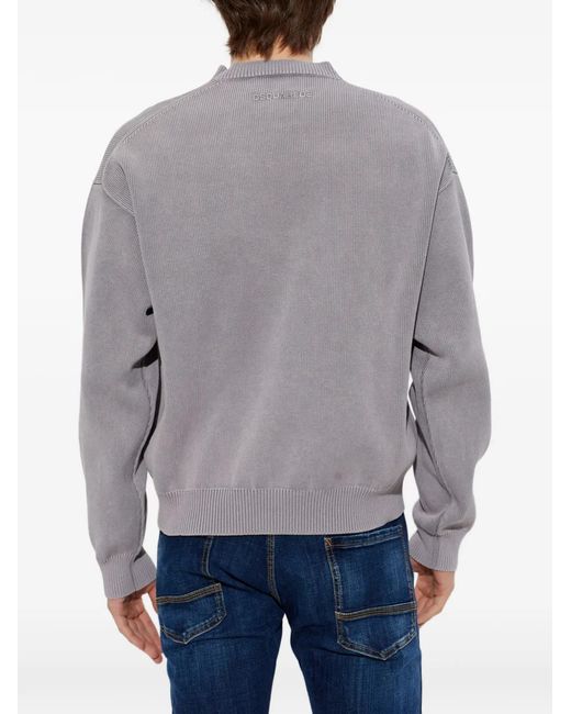 DSquared² Gray Logo-Detail Sweater for men