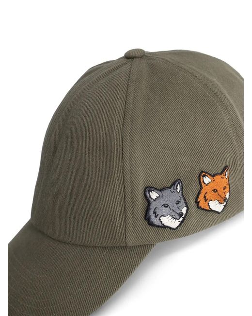 Maison Kitsuné Baseballkappe Mit Fuchs-Patch in Green für Herren