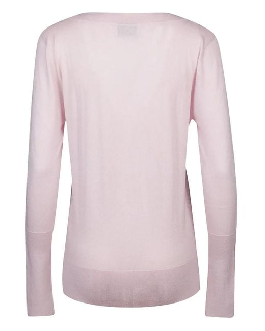 Snobby Sheep Pink Button-Cuff Silk Sweater