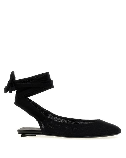 The Attico Cloe フラットシューズ Black