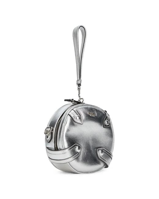 Moschino Metallic Sac Porté Épaule À Effet Métallisé