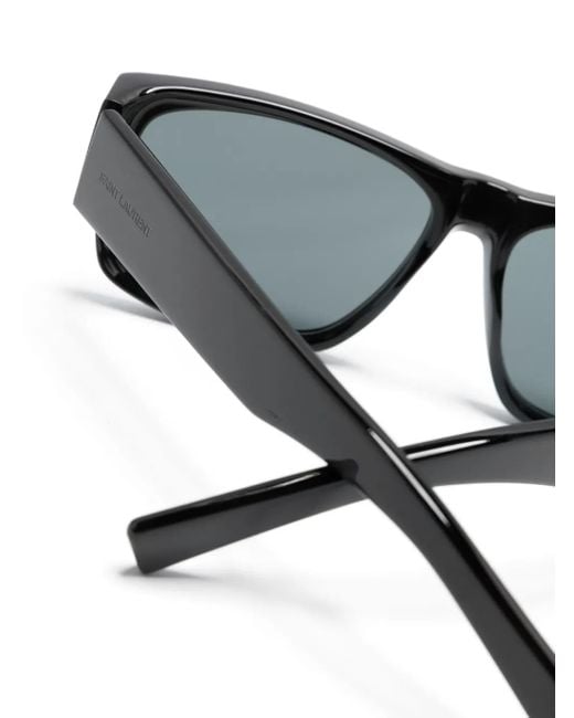 Saint Laurent Gray Sl 689 Rectangle-Frame Sunglasses