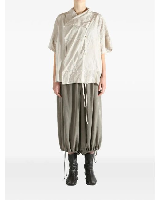 Y's Yohji Yamamoto White Striped Panelled Shirt