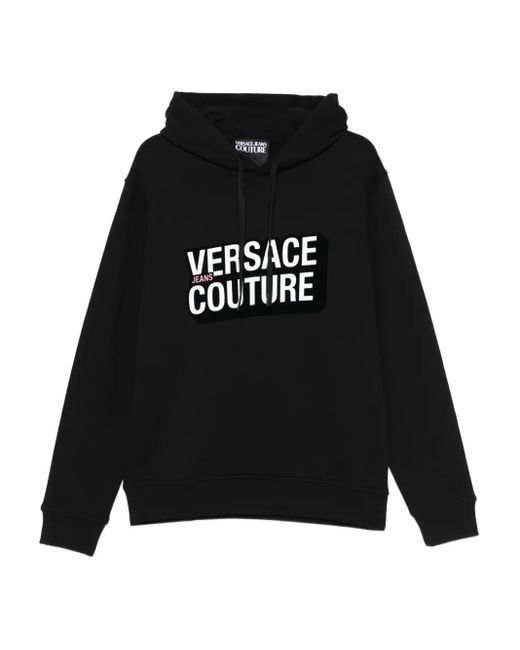 Versace Jeans Couture メンズ ブラック ロゴ パーカーの通販はau PAY