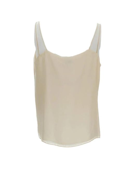 Hui Milano Natural Scoop Neck Spaghetti-Strap Top