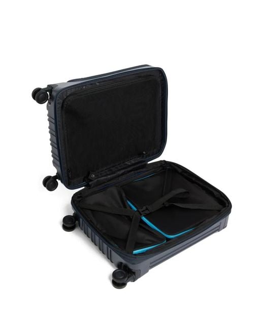 Piquadro Blue Dual-Opening Cabin Luggage