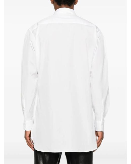 Yohji Yamamoto White Chest-Pocket Button-Down Shirt for men