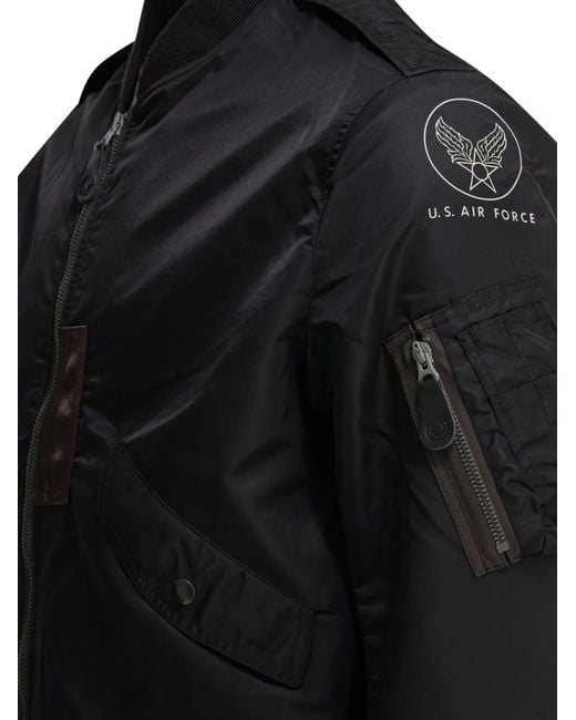 Buzz Rickson's Black Zip Bomber Coat for men