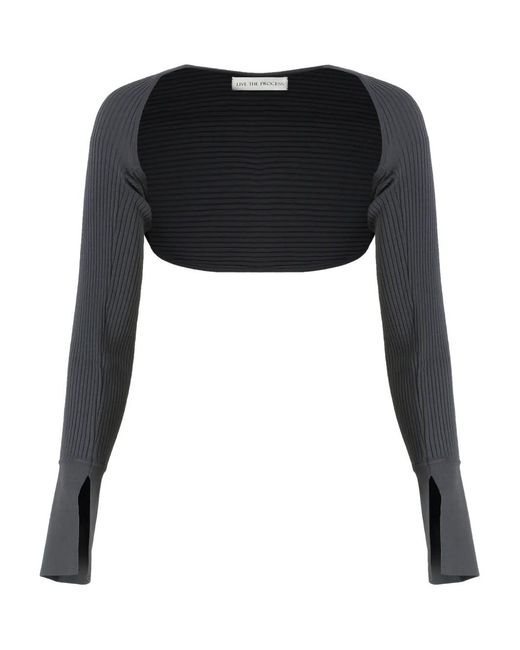 Live The Process Black Leda Ribbed Bolero