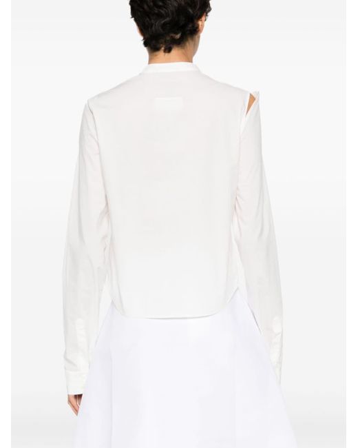 MM6 by Maison Martin Margiela Overhemd Met Uitgesneden Details in het White