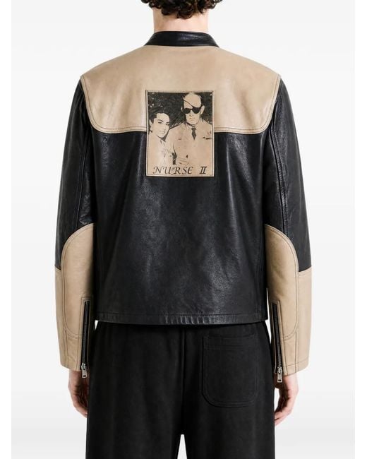 Enfants Riches Deprimes Black Nurse Ii Panelled Leather Jacket for men