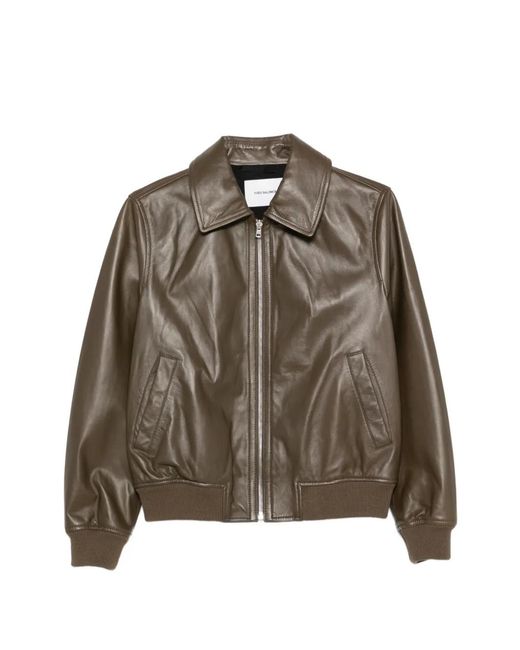 Yves Salomon Brown Lamb Acrylic Wool Jacket