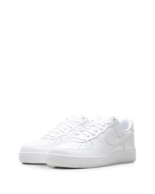 Nike White Air Force 1 Low '07 Patent-Leather Sneakers for men