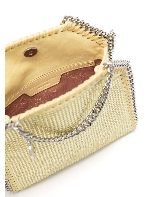 Stella McCartney Natural Falabella Crystal-embellished Mini Bag