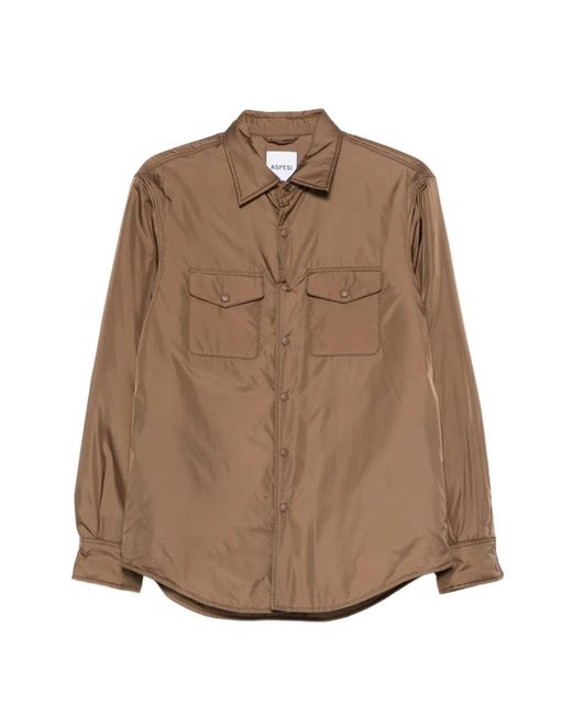 Camisa Con Bolsillos De Parche Aspesi de hombre de color Brown