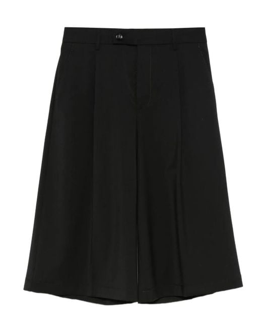 Berwich Black Shorts mit Bundfalten