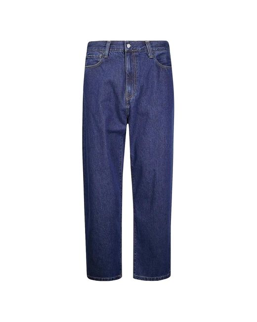 Carhartt Blue Landon Five-Pocket Mid-Rise Trousers for men