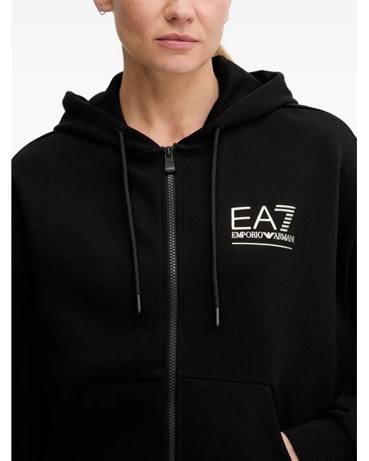 Tuta Sportiva Con Cappuccio di EA7 in Black