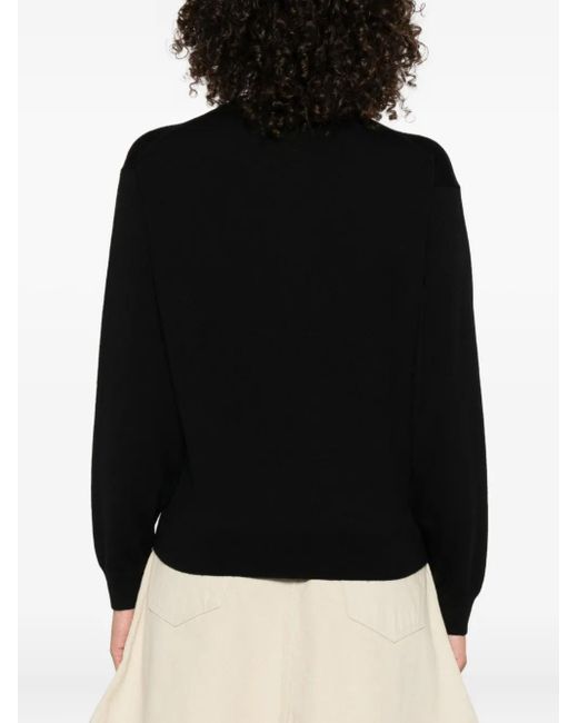 KENZO Wollen Trui Met Geborduurde Bloem in het Black