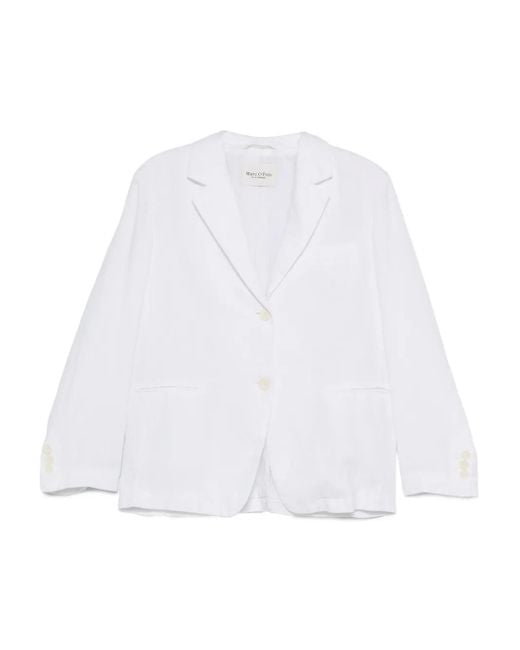 Marc O' Polo White Einreihiges Sakko