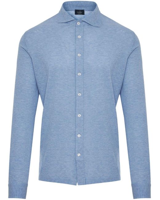 Barba Napoli Blue Button-up Shirt for men