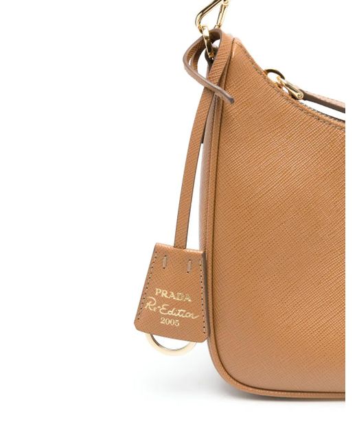 Prada Brown Re-Edition 2005 Leather Shoulder Bag
