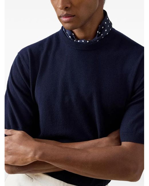 Ralph Lauren Blue Short-Sleeve Crew-Neck Sweater for men