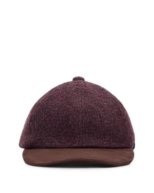 Comme des Garçons Purple Herringbone-Wool Baseball Cap for men