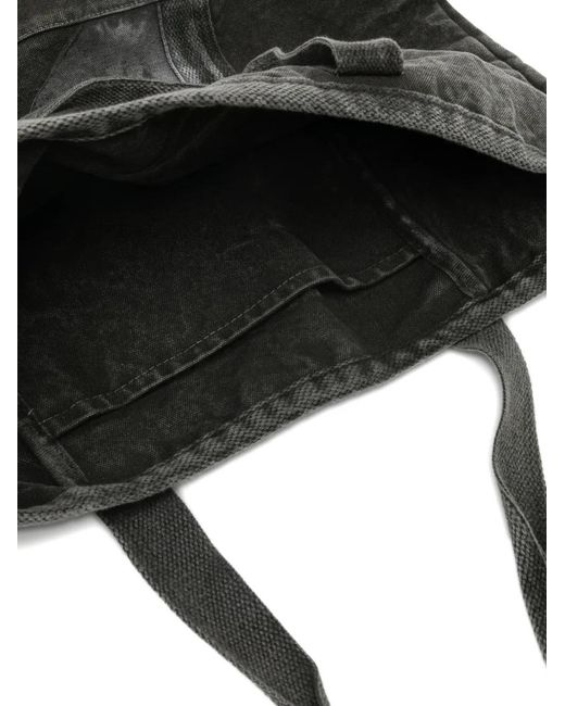 WARMAN Black Graphic Print Tote Bag