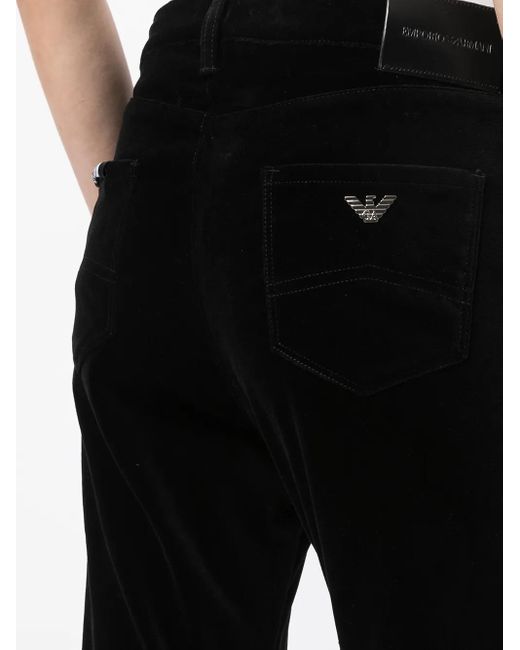 Emporio Armani Black Slim-Cut Mid-Rise Jeans