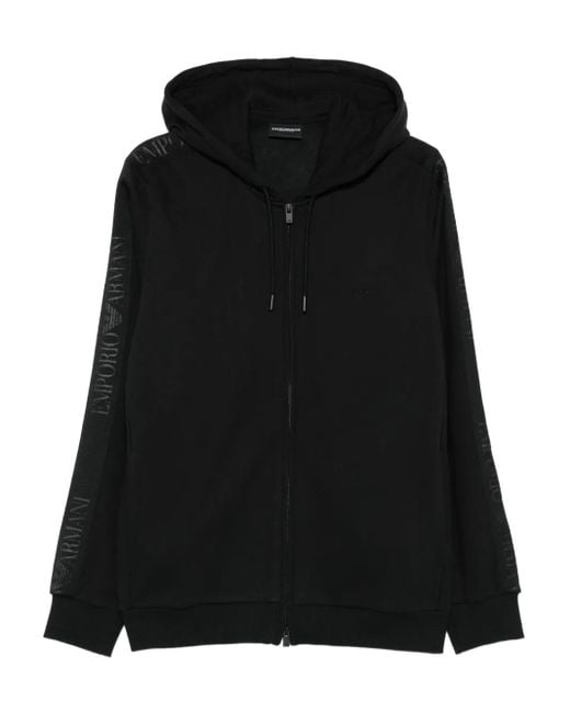 メンズ Emporio Armani ジップアップ パーカー Black