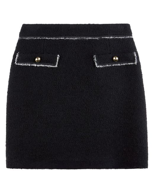 Fay Black Bouclé Mini Skirt