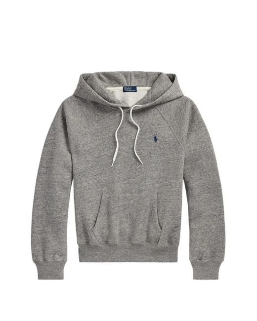 Polo Ralph Lauren Gray Shrunken Fit Fleece Hoodie